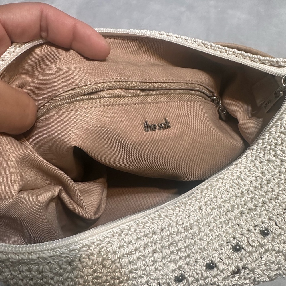 The Sak Tan and Cream Crochet Shoulder Bag - Picture 2 of 12